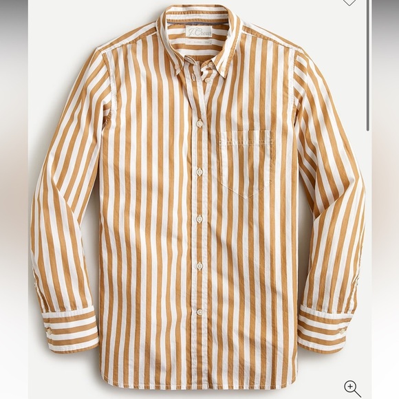 J. Crew Tops - J. Crew Classic-fit washed cotton poplin shirt in stripe 8